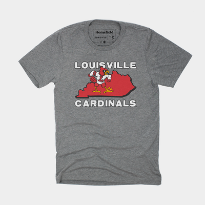 Homefield Louisville Cardinals Vintage 1968 Football Ringer Tee XXL / Charcoal