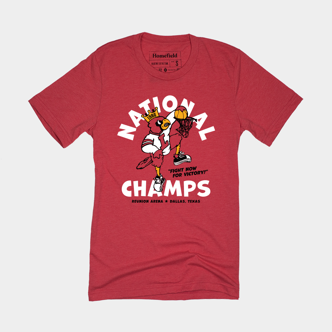 Vintage 1986 Louisville Cardinals National Champs Tee