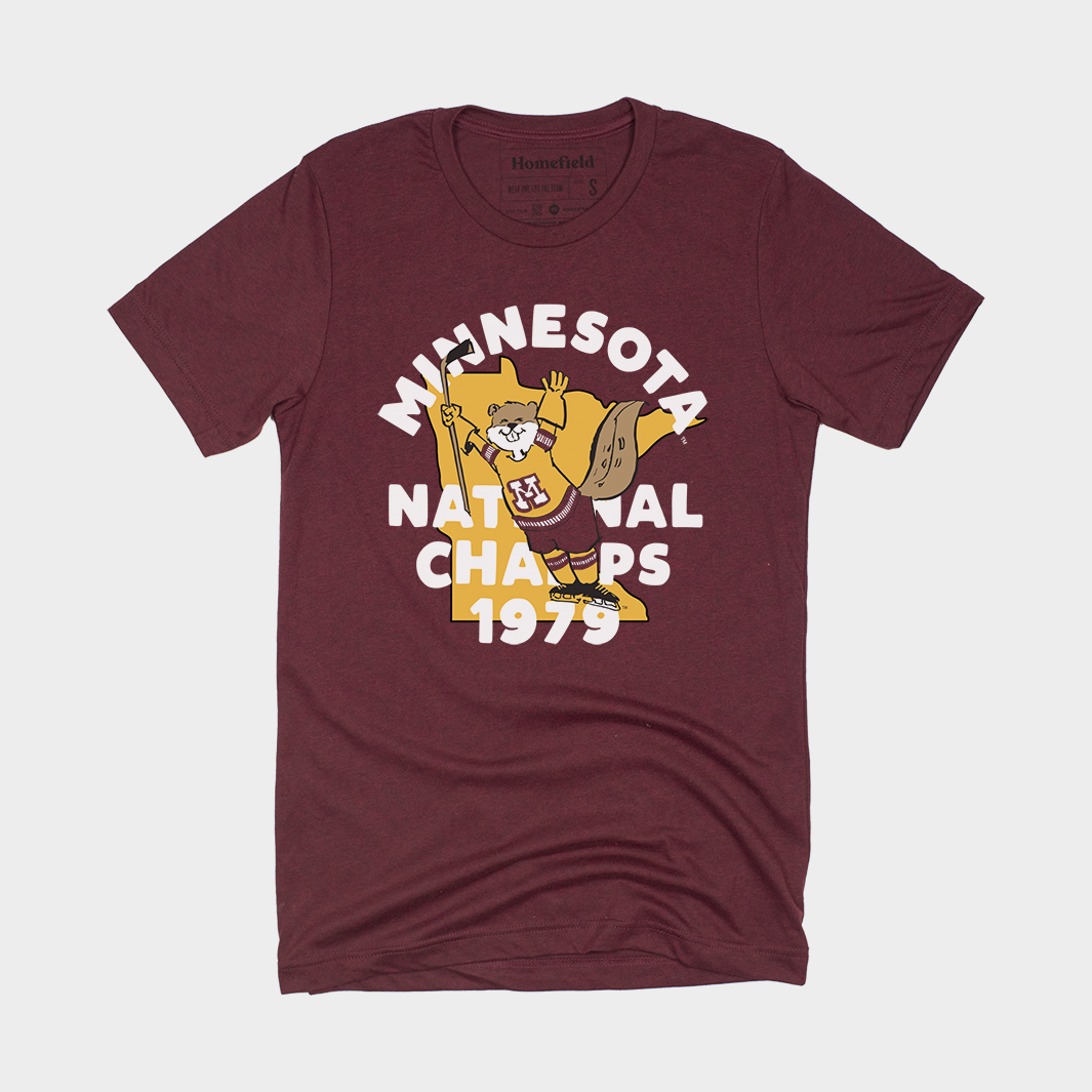 Minnesota 1979 National Champs Hockey Vintage Tee