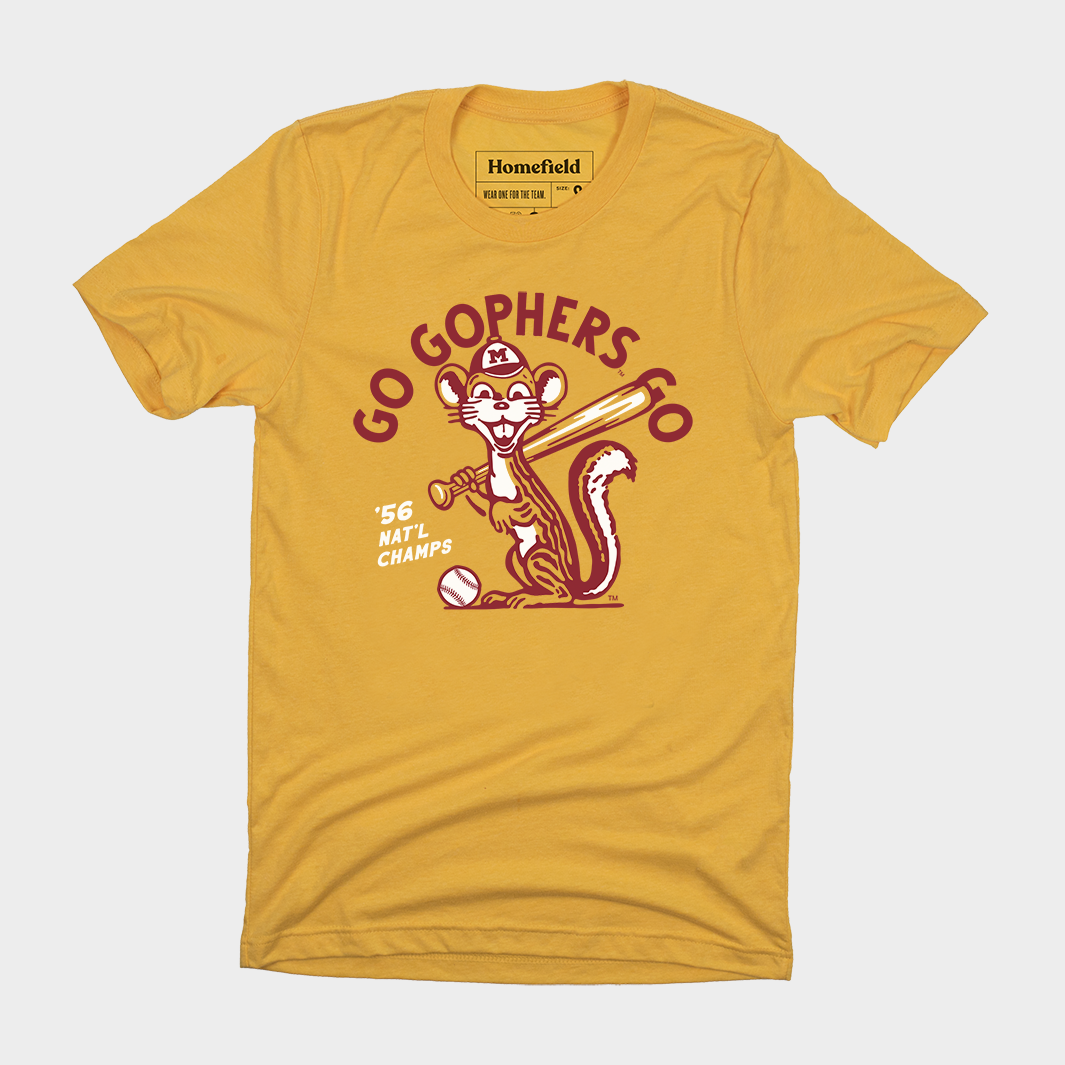 Minnesota “Go Gophers Go” Vintage Baseball T-Shirt