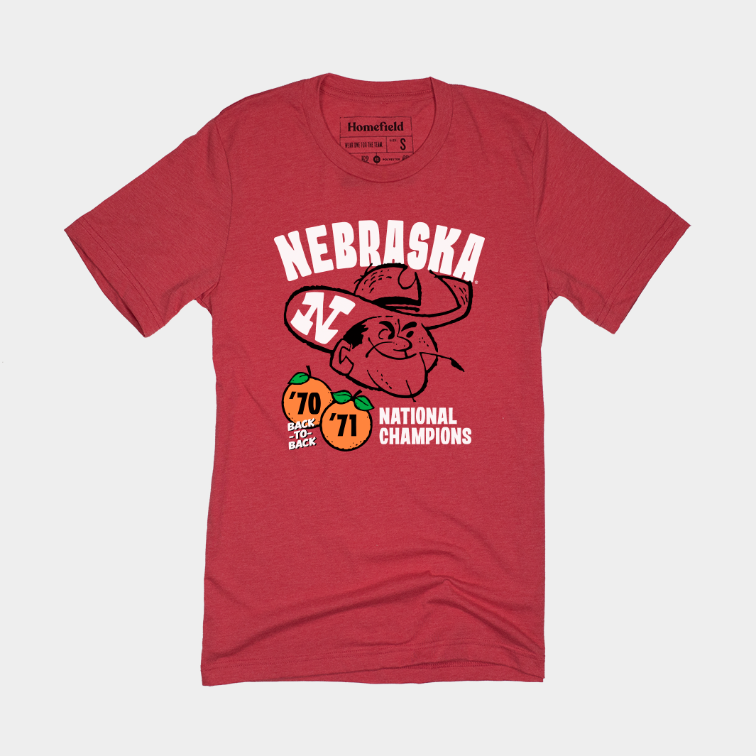 Nebraska 1970-71 National Champs Vintage Tee