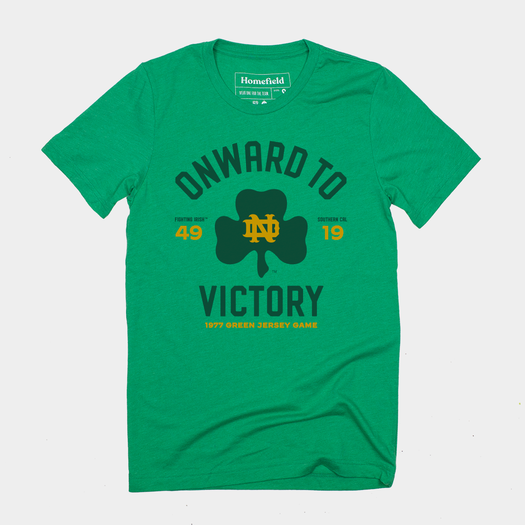 Vintage Notre Dame Green Jersey Game Tee