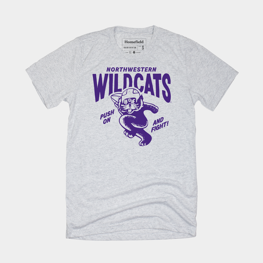 Vintage Northwestern Wildcats “Push On” Tee