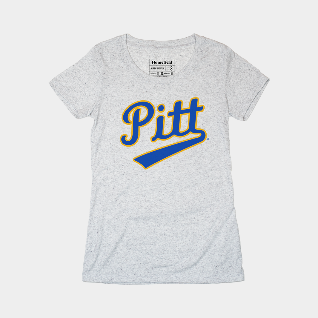 Pitt Baseball Script Women's Tee