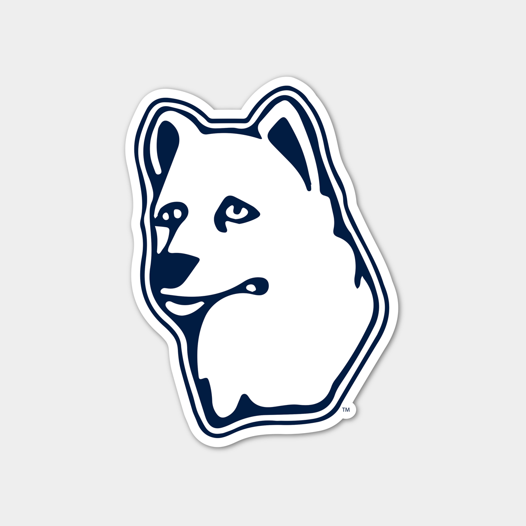 UConn "Sad Husky" Sticker
