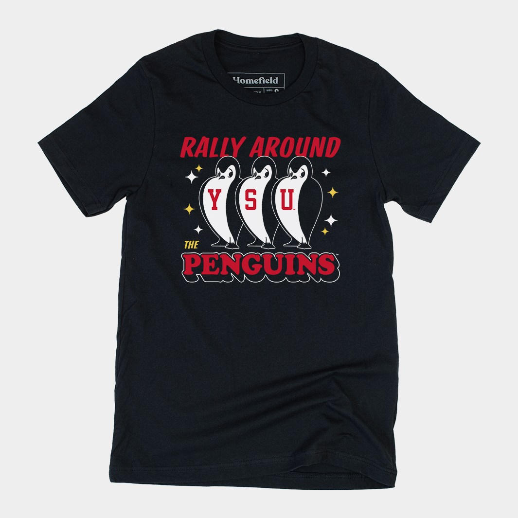 YSU Retro “Rally Around the Penguins” Tee