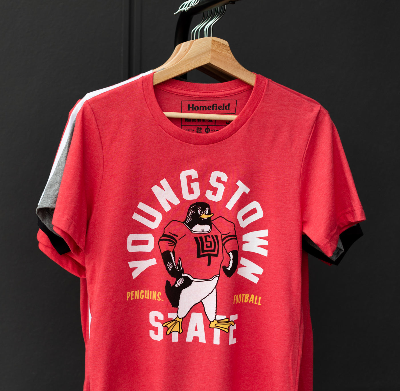 Youngstown State Penguins 1970s Football Tee